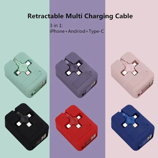 3 In 1 Retractable Charging Cable