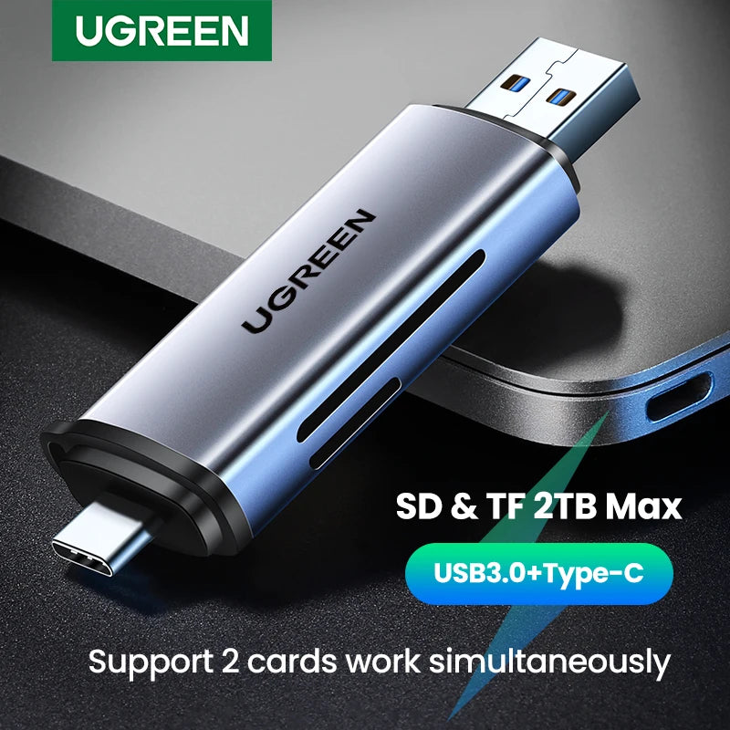 UGREEN Card Reader USBA and USB C to SD MicroSD