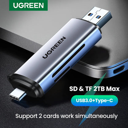 UGREEN Card Reader USBA and USB C to SD MicroSD